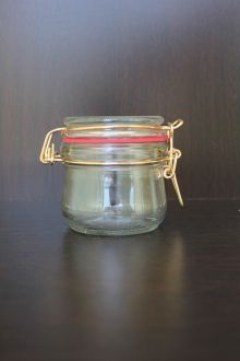 Банка для меда 0.25л бугель золото